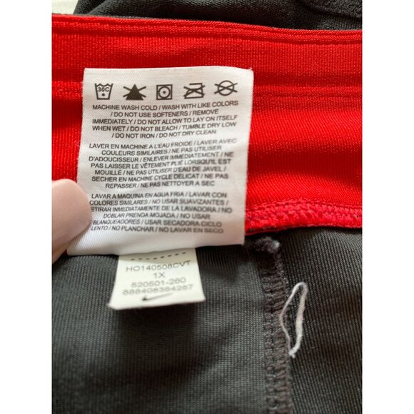 Nike Womens Black with Red Accents Dri-Fit Stretch Pants Size 1X - Picture 4 of 11